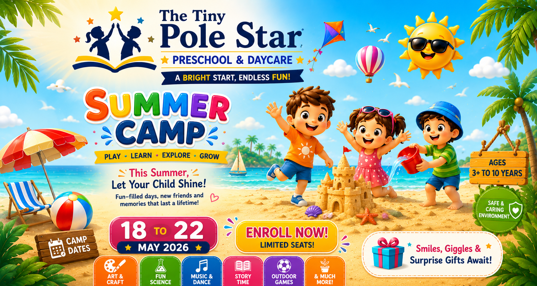 Summer Fiesta Camp 2026 at The Tiny Pole Star — May 18 to 22